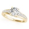 Image 2 : 1.5 CTW Certified VS/SI Diamond Solitaire 2Pc Wedding Set 14K Yellow Gold - REF-225M3F - 31720