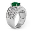 Image 2 : 2.44 CTW Emerald & Diamond Ring 18K White Gold - REF-152M8F - 11824