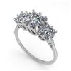Image 2 : 2 CTW Past Present Future Certified VS/SI Princess Diamond Ring 18K White Gold - REF-414M2F - 35784