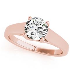 0.50 CTW Certified VS/SI Diamond Solitaire Ring 18K Rose Gold - REF-104W9H - 28147