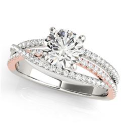 1.65 CTW Certified VS/SI Diamond Solitaire Ring 18K White & Rose Gold - REF-517Y6N - 28171