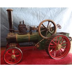 Toy steam engine tractor, 11  h x 16  w, very old