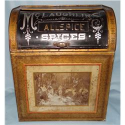 McLaughlin Allspice tin, 11' h
