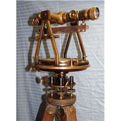 Gurley Instrument transit w/tripod set, complete, purchased by Tony Tuss' Granddad from James Fergus