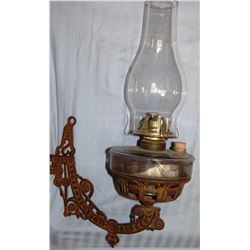 Kerosene wall lamp w/ bracket