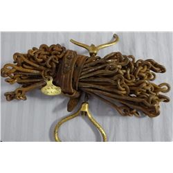 Surveyor chain, full link, 1 brass  handle, Patent 1874