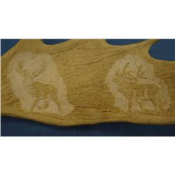Carved moose antler, elk, B. K. Pettit