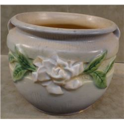 Roseville Gardenia silver haze grey vase, 600-4, 1940's, 2 chips on bottom