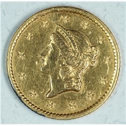 Gold 1854 S $1 Coronet (Very Rare) AU58