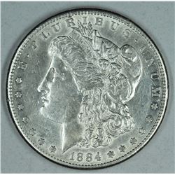 1884 S Morgan dollar, AU55