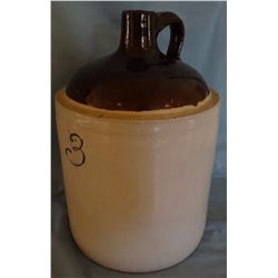 Red Wing 3 gal brown top jug, unmarked