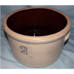 Red Wing 2 gal butter crock, salt glazed
