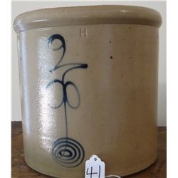 2 gal salt glaze crock, "double P and target"