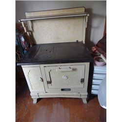 Enameled kitchen cook range, coal/wood, some repairs
