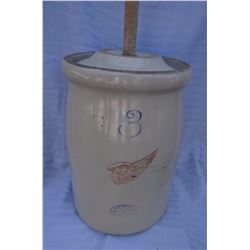 Red Wing 3 gal. churn w/lid, 4" wing, sm. Chip