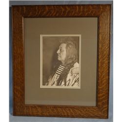 Throssel, Richard, original photo, Chief Plenty Coups, authenticated by Gene Allen