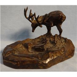 Russell, C. M. bronze, An Awkward Situation,  Nelli Art Bronze Works, L. A., copyright H. E. Britzma