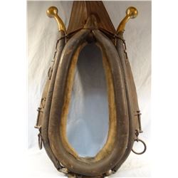 Large parade style horse collar w/hames, 36"h x 20" wide