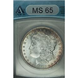 1897 Morgan dollar,ANACS MS65