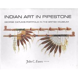 2 books: Indian Art in Pipestone - ed. by John Ewers, in 1979, Illust. 1st ed., hard cover in good c