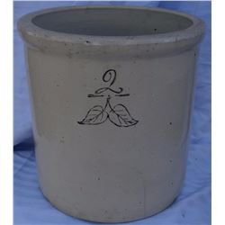 Birch leaf 2 gal crock, small chips