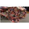 Image 1 : Hand embroidered velvet crazy quilt, 74" x 64"