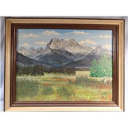 Bull Plume, Dan, orig. oil painting, 18" x 24", framed, Glacier Park