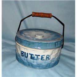 Butter crock w/lid and bail  handle