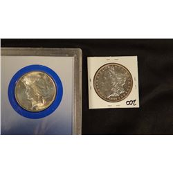 1880 O  Morgan dollars, ICI MS63; 1922