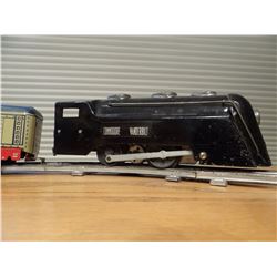 Commodore Vanderbilt toy tin train w/track, engine & 5 cars