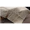 Image 1 : Hand made comforter, tan calico, tied, , 86" x 72"