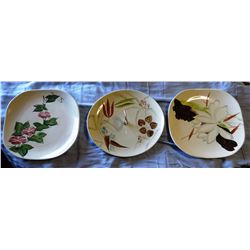 3 Red Wing dinner plates
