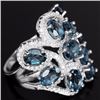 Image 3 : Natural London Blue Topaz Ring
