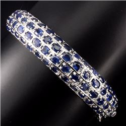 Natural Royal Blue Sapphire 123.50 Carats Bangle