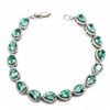 Image 2 : Natural Pear Neon Green Apatite 92 Carats Bracelet