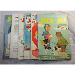 Lot of 6 Vintage Jack and Jill Magazines 1957-1962