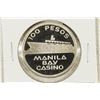 Image 1 : MANILA BAY CASINO 100 PESOS SILVER PROOF