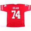 Image 1 : Fred Dean Signed 49ers Throwback Jersey Inscribed "HOF 08" (JSA COA)