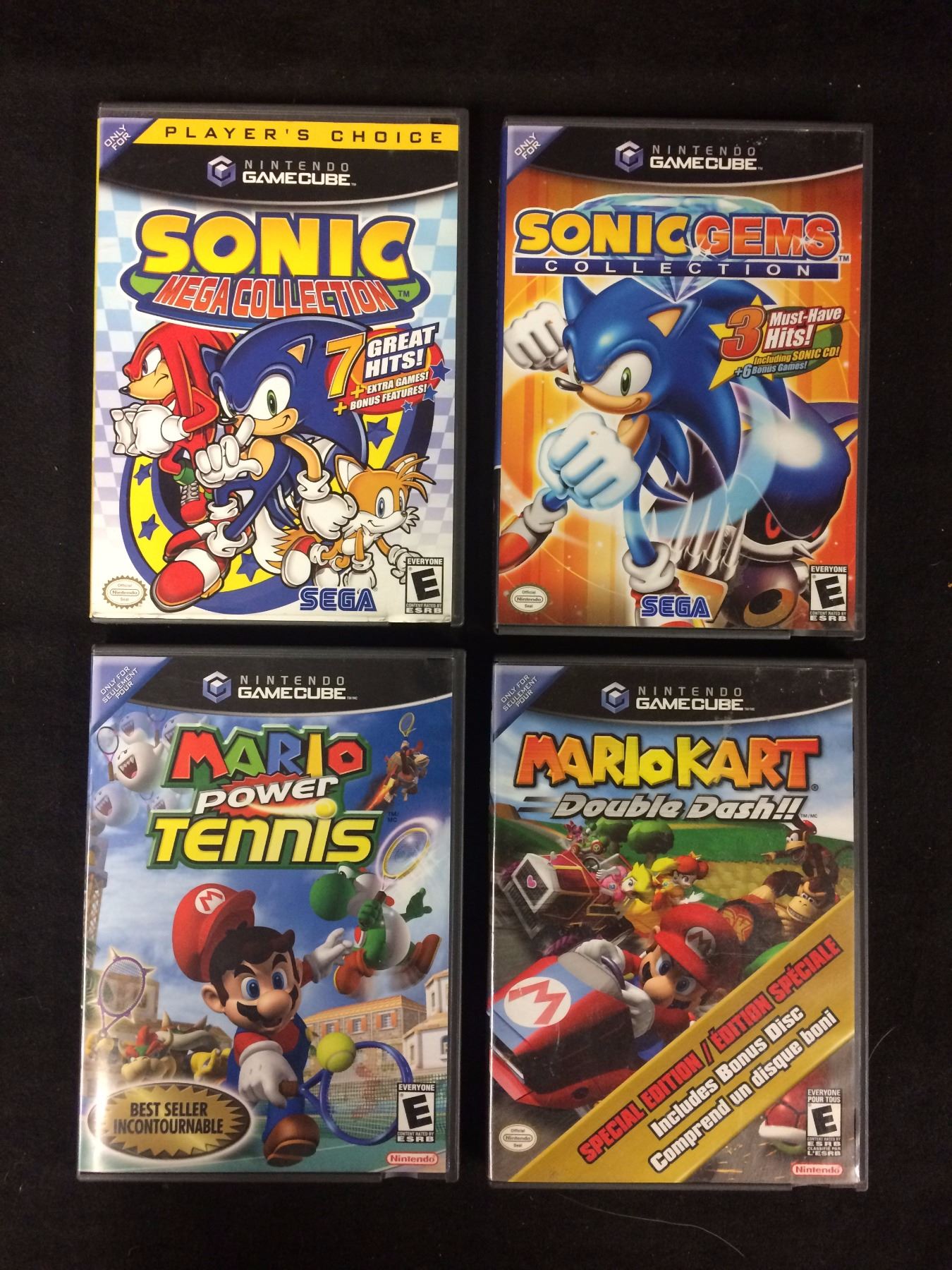 NINTENDO GAMECUBE VIDEO GAME LOT (SONIC MEGA COLLECTION, MARIO POWER