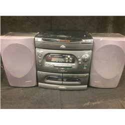 SHARP STEREO SYSTEM ( CD PLAYER, CASSETTE DECK)