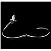 Image 3 : 0.88 ctw Diamond Bangle Bracelet - 14KT White Gold