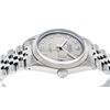 Image 2 : Rolex Mens Stainless Steel Slate Grey Roman Fluted Bezel Datejust Wristwatch
