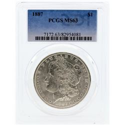 1887 PCGS MS63 Morgan Silver Dollar