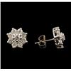 Image 2 : 14KT White Gold 1.78 ctw Diamond Earrings