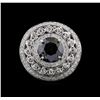 Image 2 : 6.81 ctw Black Diamond Ring - 14KT White Gold