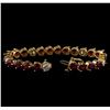 Image 3 : 14KT Yellow Gold 18.27 ctw Ruby and Diamond Bracelet