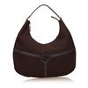 Image 1 : Gucci Brown Fabric Leather Double G Shoulder Bag