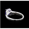 Image 3 : 1.79 ctw Tanzanite and Diamond Ring - 14KT White Gold