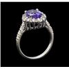 Image 4 : 2.69 ctw Tanzanite and Diamond Ring - 14KT White Gold