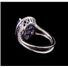 Image 3 : 14KT White Gold 3.89 ctw Tanzanite and Diamond Ring
